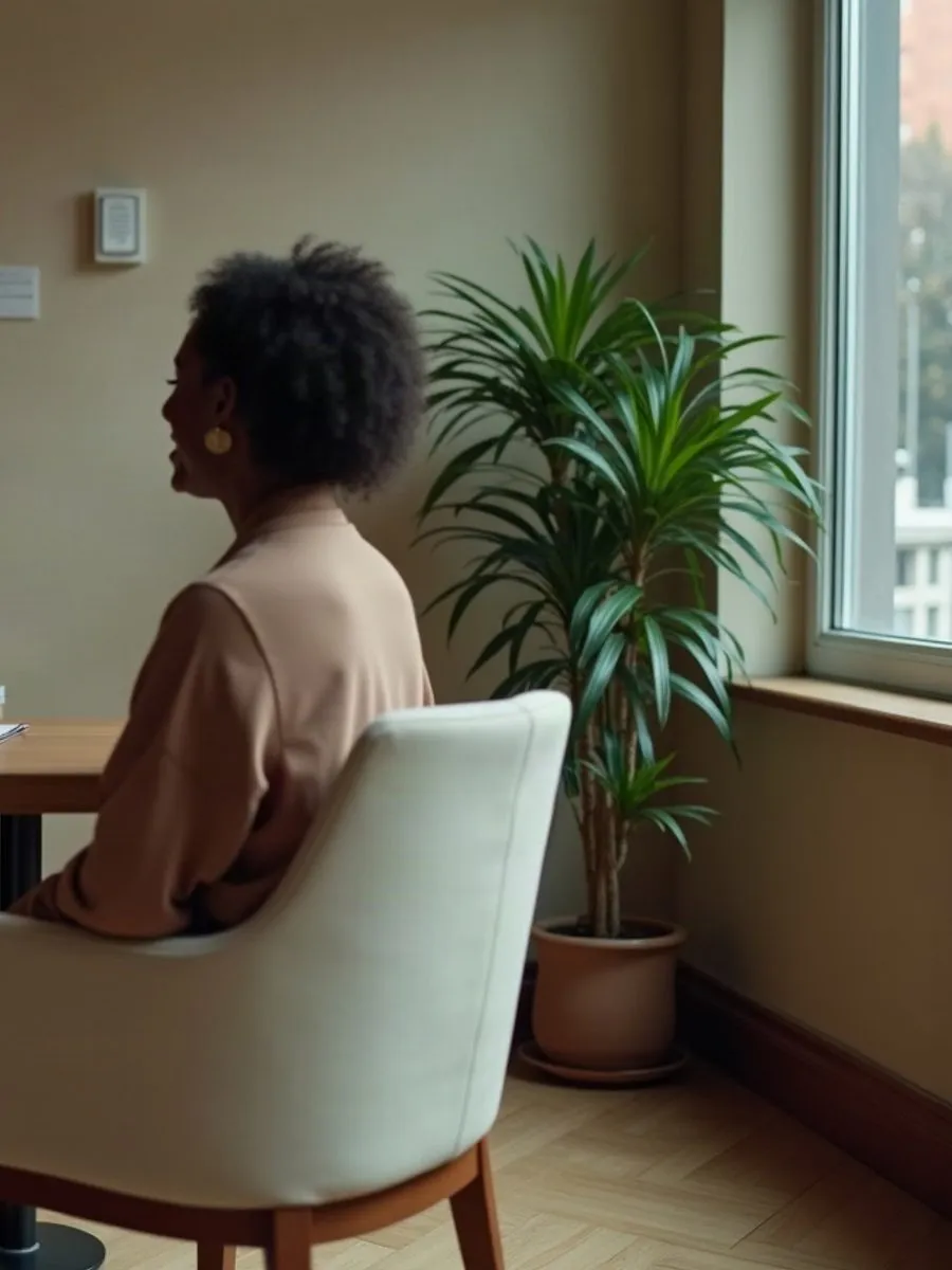 A lawyer welcoming a client into a private consultation room