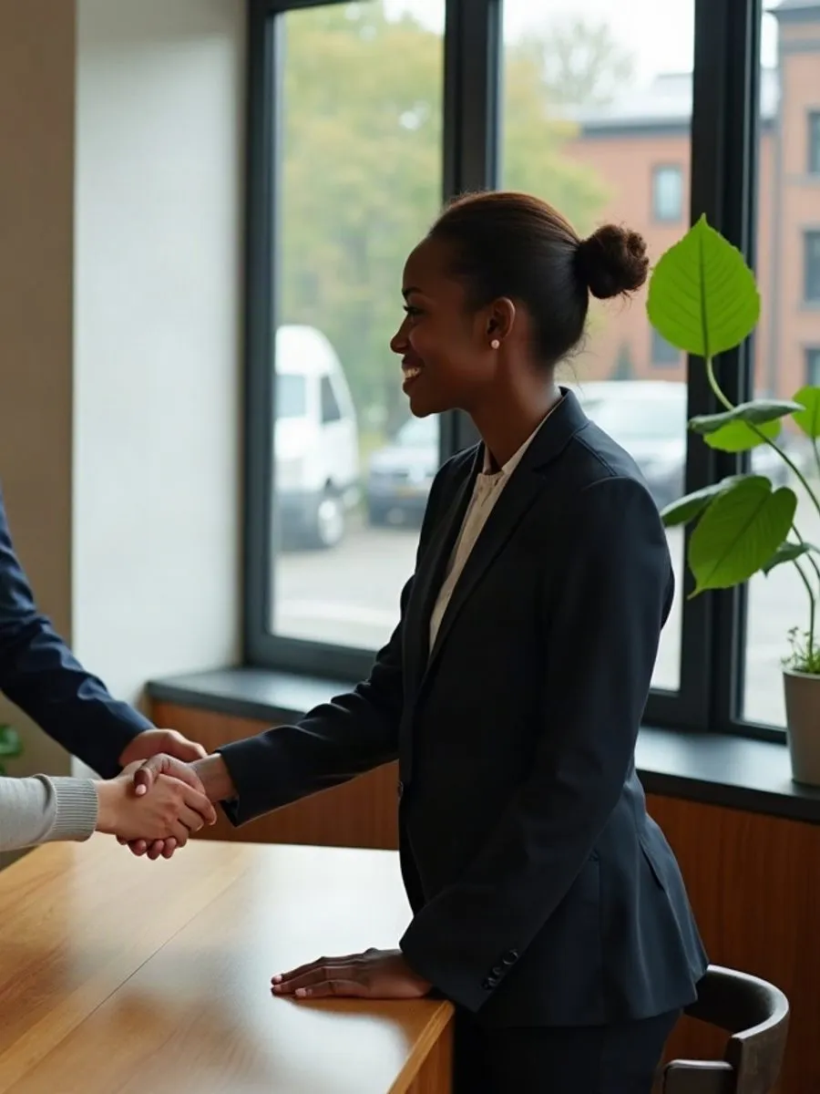 A lawyer and a couple at the close of a consultation