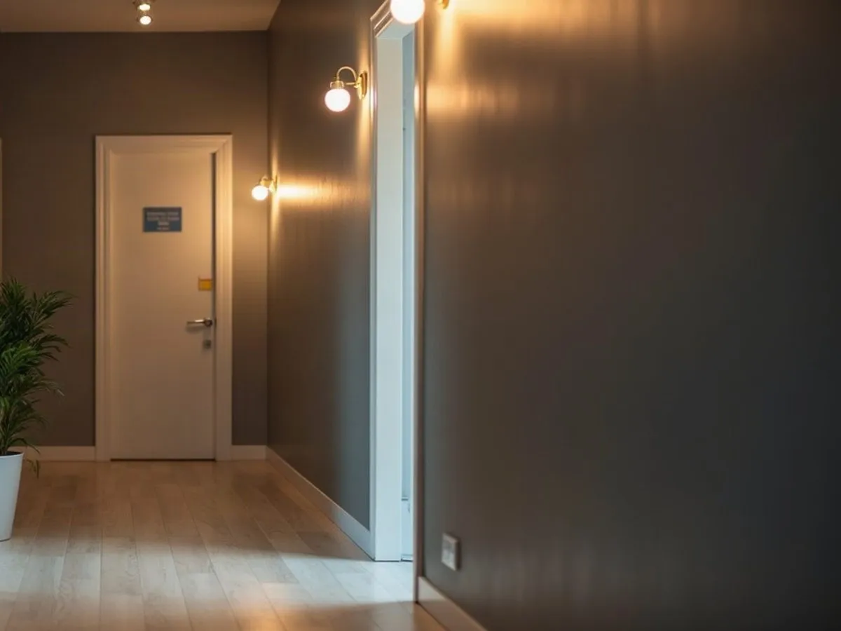 Quiet professional office corridor
